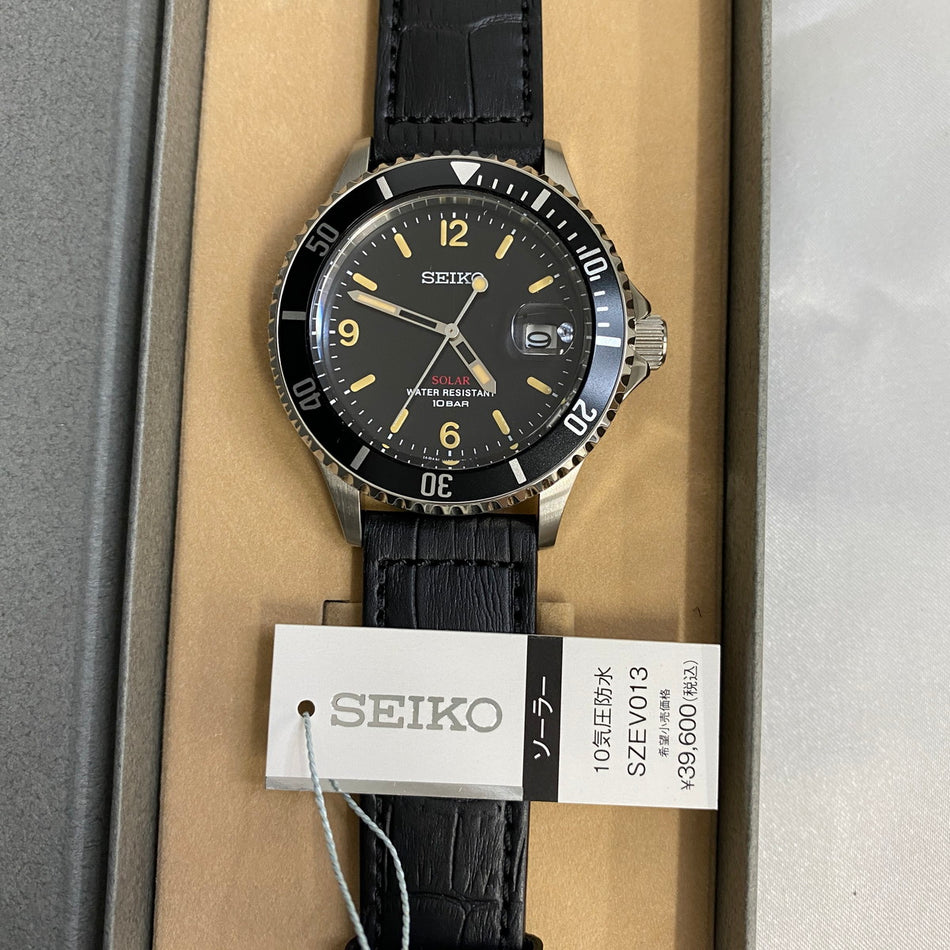 SEIKO SZEV013 Wrist watch Limited Model Solar Black SS Analog Men Unused