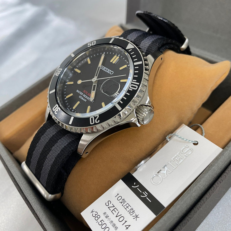 SEIKO SZEV014 Wrist watch Limited Model Solar Black SS Analog Men Unused