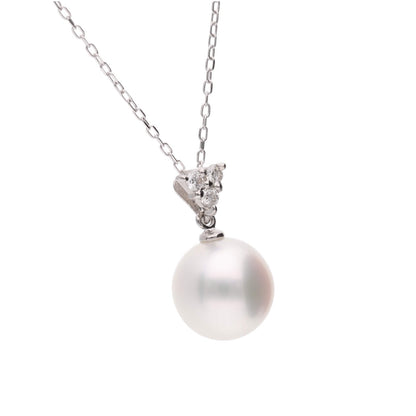 ERIS VELINA Pendant top AMANE PT900 Diamond Akoya Pearl Women JAPAN