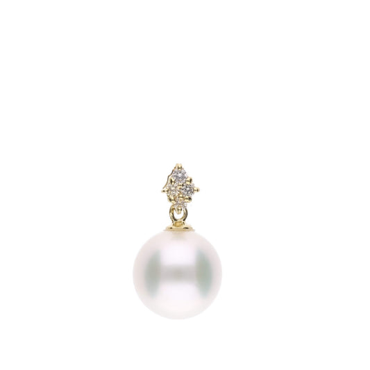 ERIS VELINA Pendant top HOSHIBISHI K18YG Diamond Akoya Pearl Women JAPAN