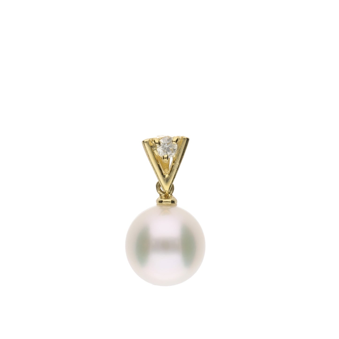 ERIS VELINA Pendant top HOSHIKAGE K18YG Diamond Akoya Pearl Women JAPAN