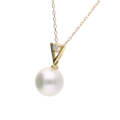 ERIS VELINA Pendant top HOSHIKAGE K18YG Diamond Akoya Pearl Women JAPAN