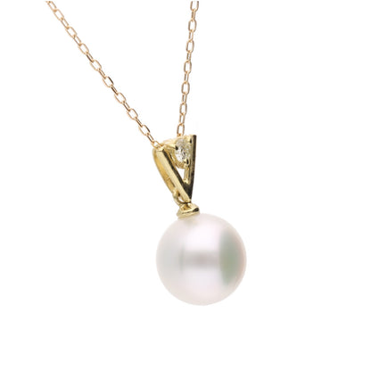 ERIS VELINA Pendant top HOSHIKAGE K18YG Diamond Akoya Pearl Women JAPAN