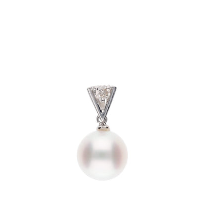 ERIS VELINA Pendant top HOSHIKAGE PT900 Diamond Akoya Pearl Women JAPAN