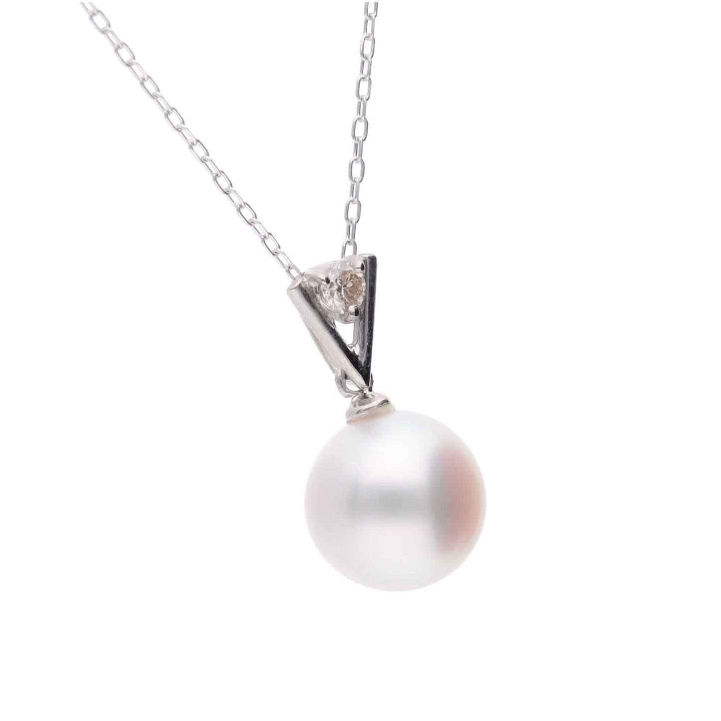 ERIS VELINA Pendant top HOSHIKAGE PT900 Diamond Akoya Pearl Women JAPAN