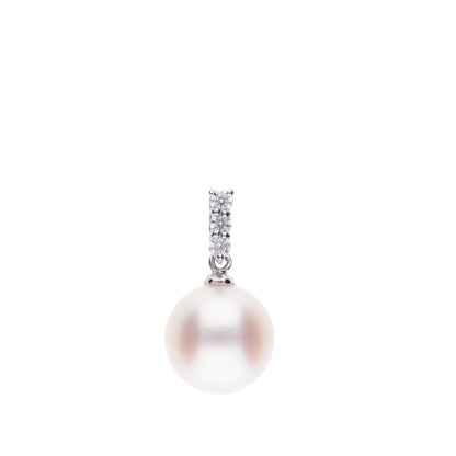 ERIS VELINA Pendant top HOSHIOBORO PT900 Diamond Akoya Pearl Women JAPAN