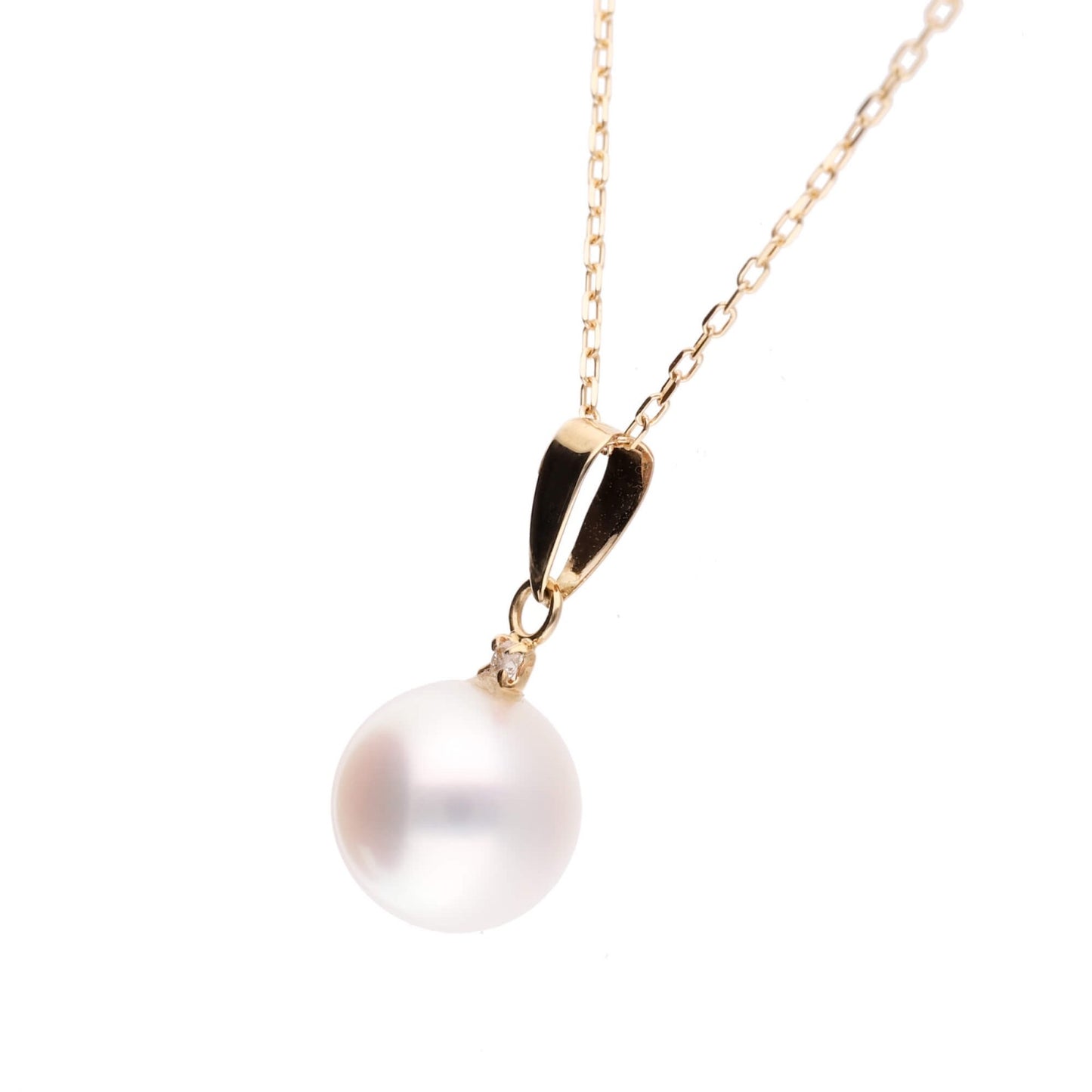 ERIS VELINA Pendant top USUTSUKI K18YG Diamond Akoya Pearl Women JAPAN