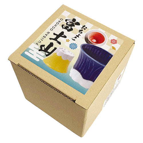 Yamako sake glass Mount Fuji sake cup Ochoco Pottery(Minoware) yellow made Japan