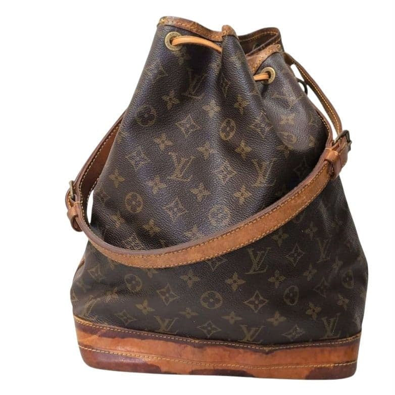 Louis Vuitton Noe Monogram Brown Drawstring Style Shoulder Bag Handbag