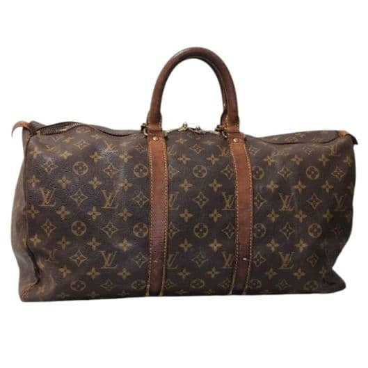 Louis Vuitton Monogram Keepall 45 Authenticated Brown Boston Bag Travel Bag　