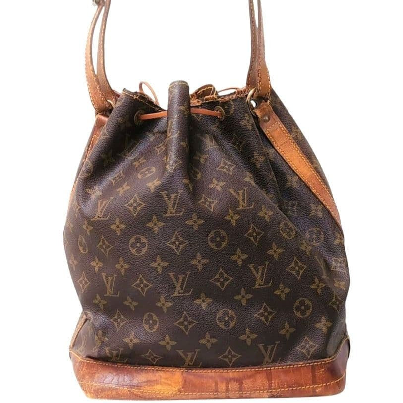 Louis Vuitton Noe Monogram Brown Drawstring Style Shoulder Bag Handbag