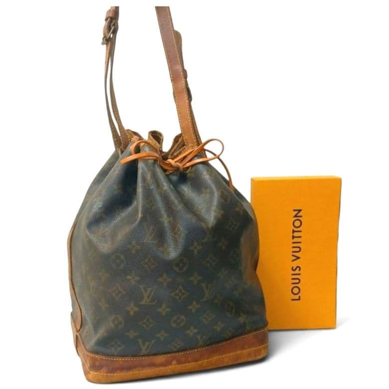 Louis Vuitton Noe Monogram Brown Shoulder Bag Drawstring Style Handbag