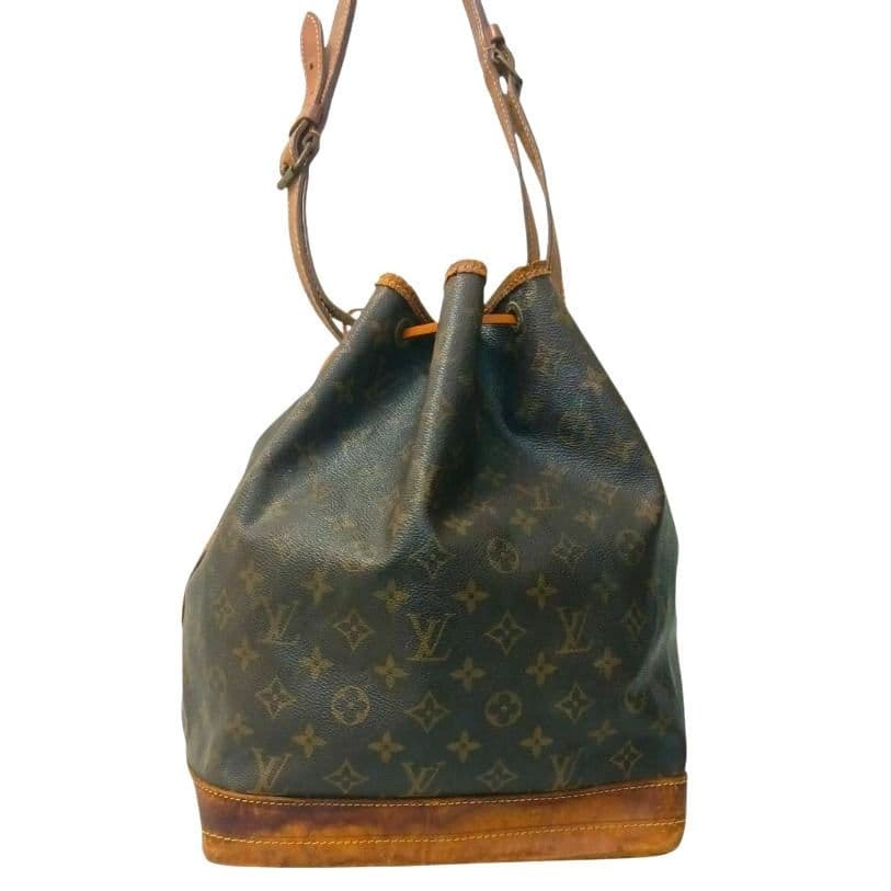 Louis Vuitton Noe Monogram Brown Shoulder Bag Drawstring Style Handbag