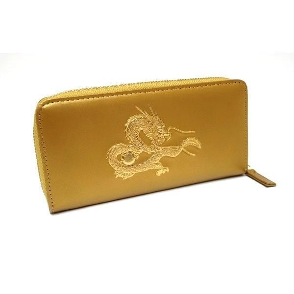 EMPEROR DRAGON Longwallet Zipper Leather Gold Master craftsmanship made in JAPAN