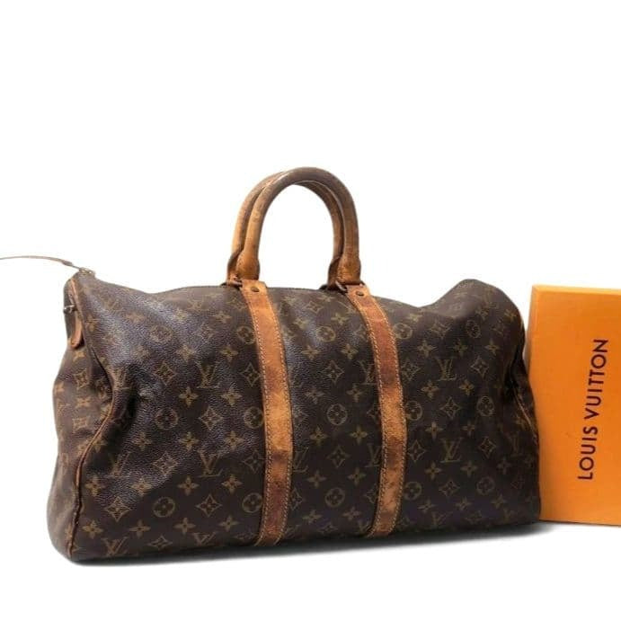 Louis Vuitton Monogram Keepall 45 Authenticated Brown Boston Bag Travel Bag