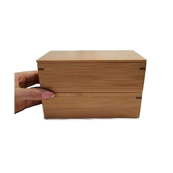 KIKUSUI luxury lunch box 2-tier Bento wooden box Japanese Susu bamboo