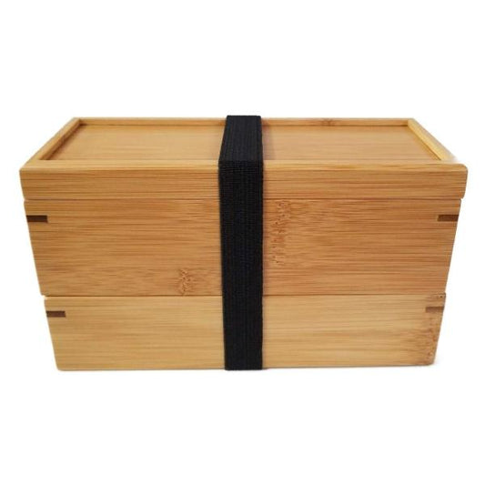 KIKUSUI luxury lunch box 2-tier Bento wooden box Japanese Susu bamboo