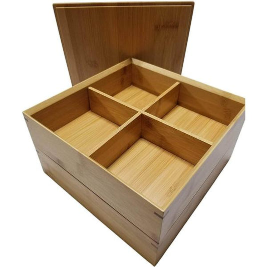 KIKUSUI SHOKADO 2-tier luxury lunch box bento wooden box Bamboo made in Japan