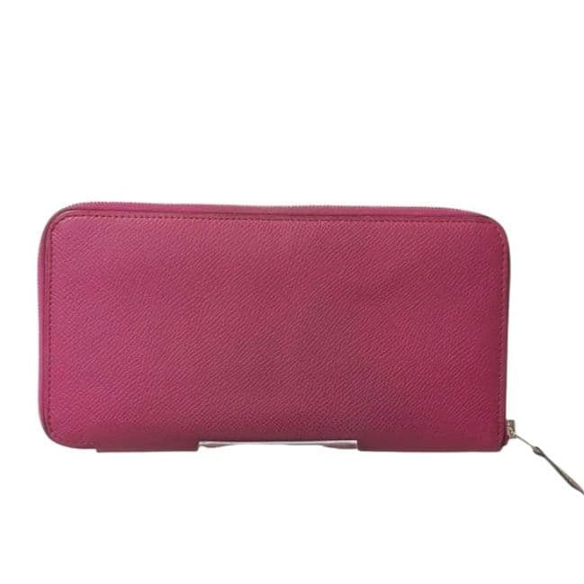 HERMES Azap Long Silk'In Wallet Epsom Leather, C Stamp Silver Hardware Pink