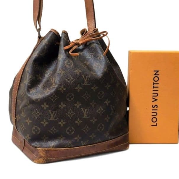 Louis Vuitton Noe Monogram Brown Drawstring Style Shoulder Bag Handbag