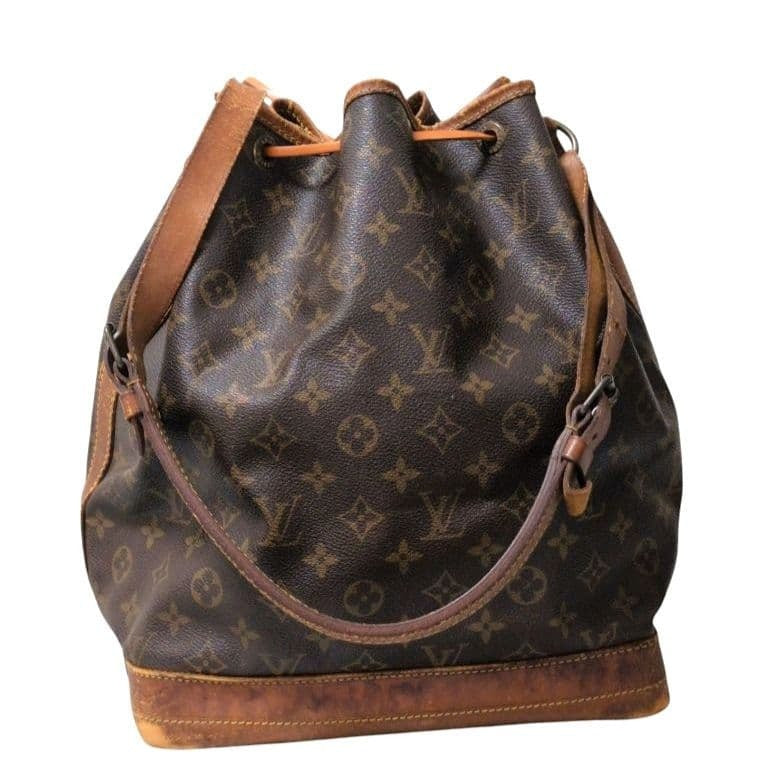 Louis Vuitton Noe Monogram Brown Drawstring Style Shoulder Bag Handbag