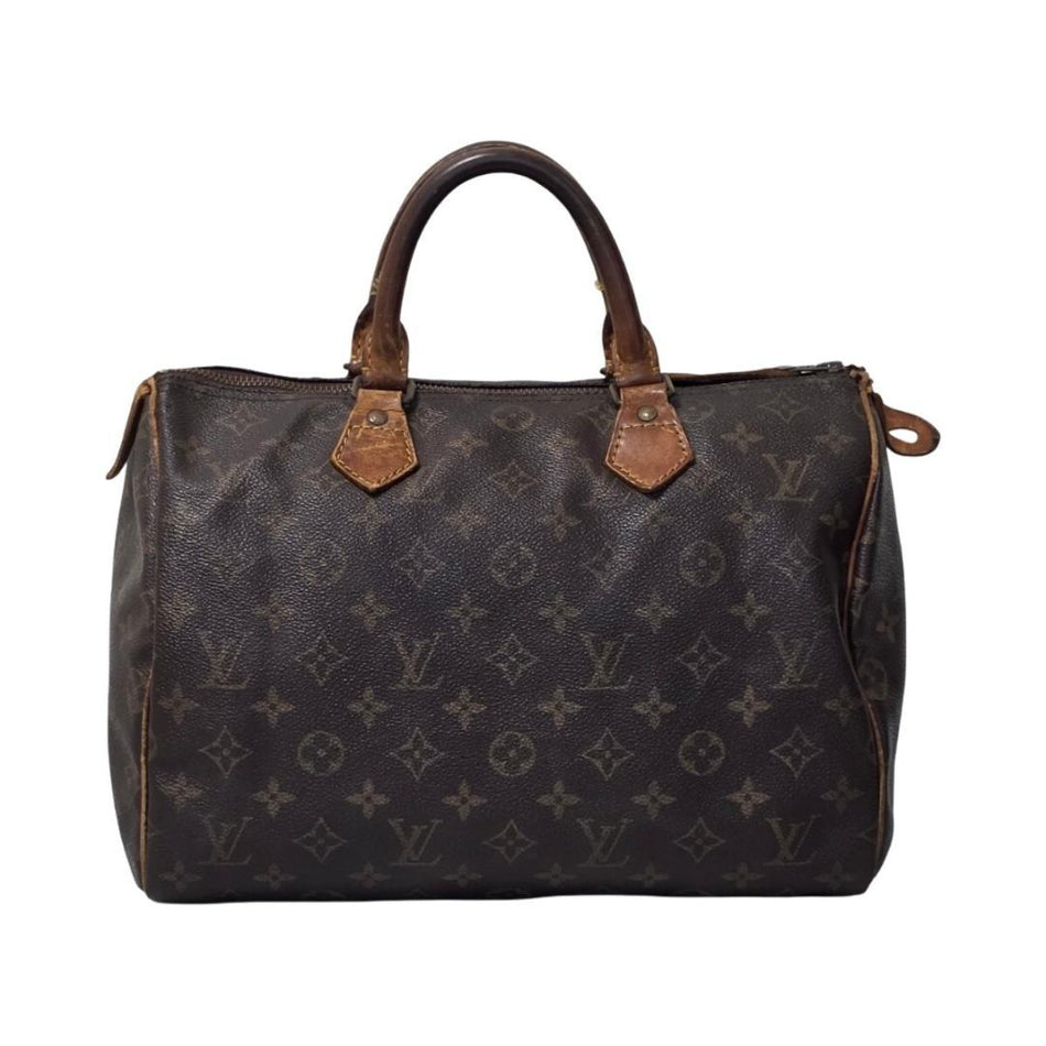 Louis Vuitton Monogram Speedy 30 Authenticated Brown Boston Bag , Handbag