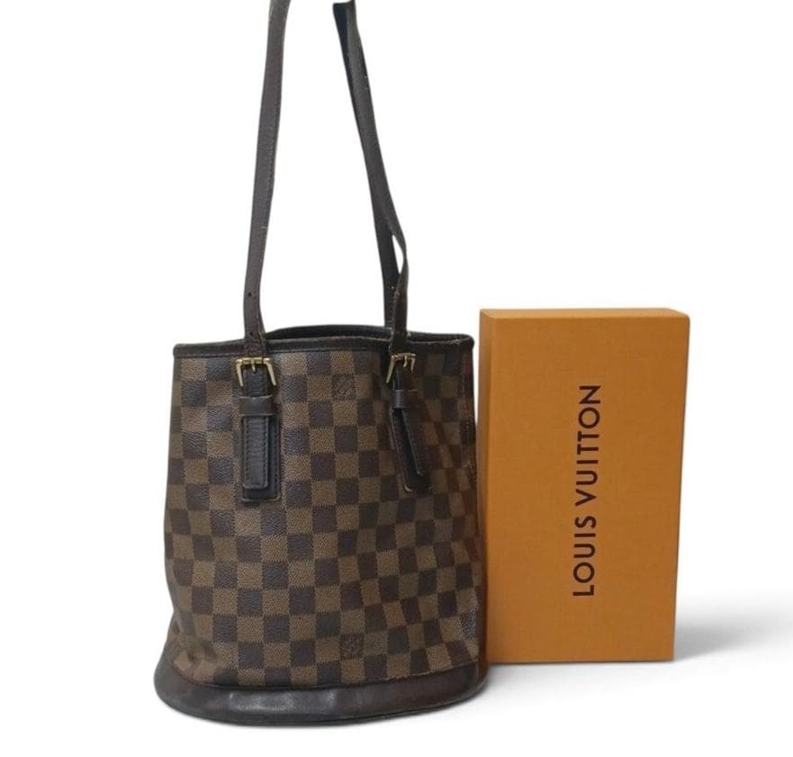 Louis Vuitton Damier Marais Brown Tote Bag Shoulder Bag