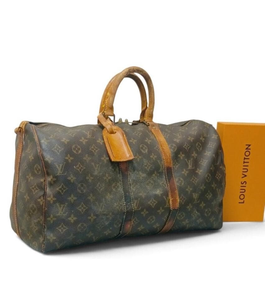 Louis Vuitton Monogram Keepall 45 Authenticated Brown Boston Bag Travel Bag
