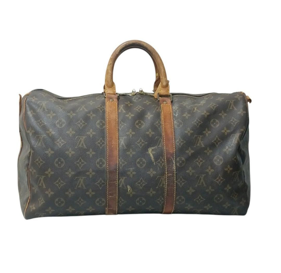 Louis Vuitton Monogram Keepall 45 Authenticated Brown Boston Bag Travel Bag