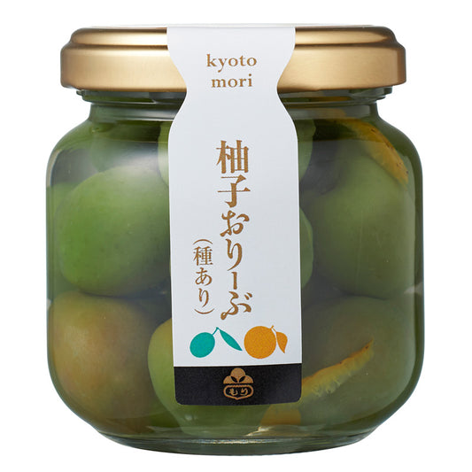 KYOTO Pickles MORI [Yuzu Olive] Olives with seeds/Kyoto Yuzu Japanese Umami