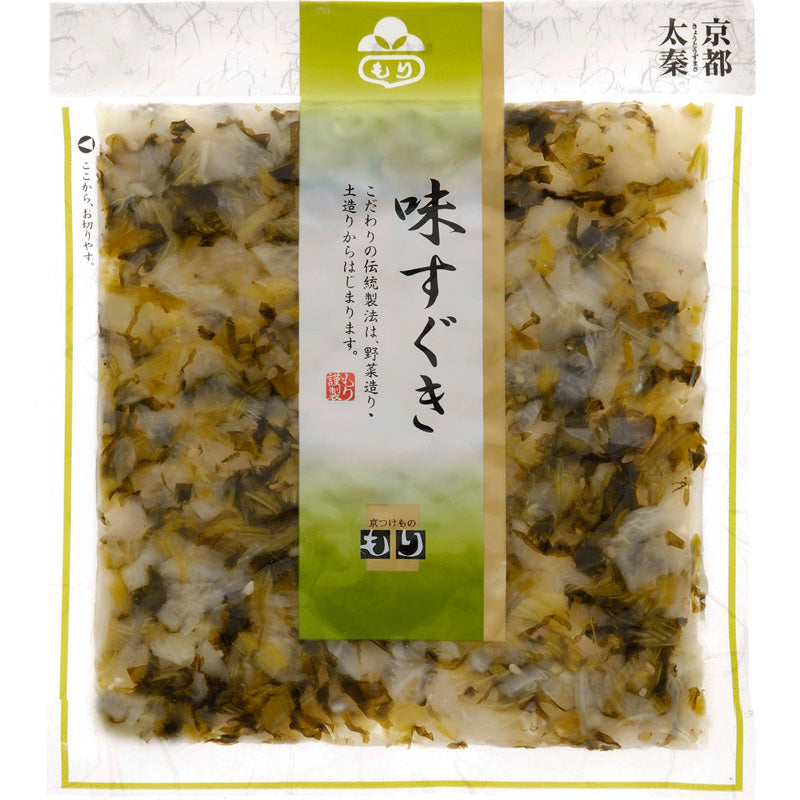 Kyoto Pickles Mori, Soy Sauce Flavour, Japanese Turnips Leaves (Suguki Leaves) Pickles, Authentic Japanese Tsukemono - 125g (4.4oz) x 3Pack (375g / 13.2oz total)
