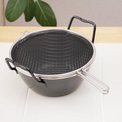 La base Iron frying pot 8.7"" IH compatible LB-089 Deep-frying tempura pot