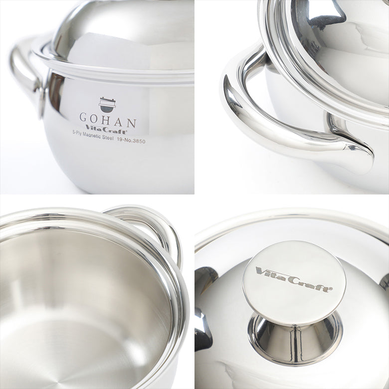 Vita Craft GOHAN Rice Cooker Pot Stainless Steel No.3850 Manual Rice Cooker