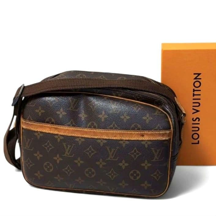 Louis Vuitton Monogram Reporter PM Brown Shoulder Bag Crossbody