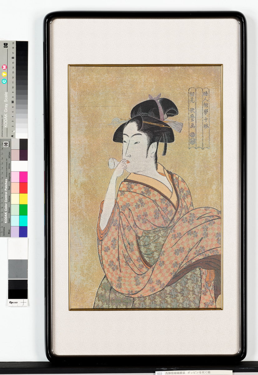 Kyoto Nishijin Kitagawa Utamaro fabric frame Traditional Crafts KYOTO KAHO