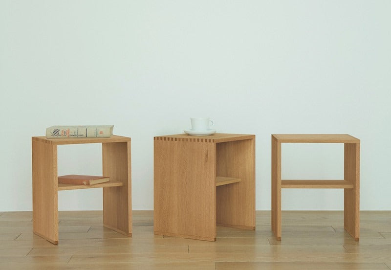 stool THE STACKING STOOL Oak wood small chair brown JAPAN Made