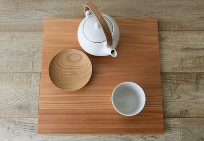 Tea set Tea mat Serving tray Natural wood Nikko cedar WDH-0064 JAPAN made