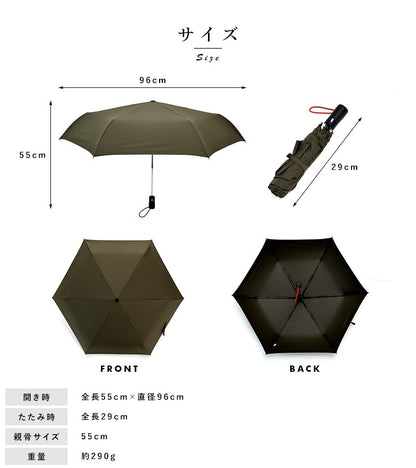 folding umbrella Ramuda Automatic Open/Close Sun Umbrella Black JAPAN made